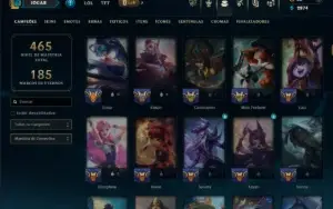 Bronze 2 com TODOS os Champs e 120 Skins ( ADC / SUP ) +RP