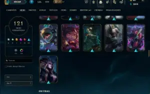 Bronze 2 com TODOS os Champs e 120 Skins ( ADC / SUP ) +RP