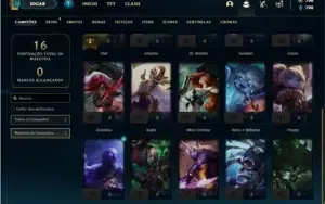 Conta prata 1 com 20 Champs e 3 Skins + 700 RP
