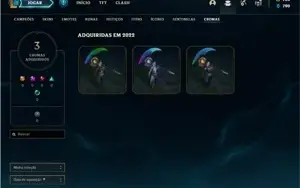 Conta prata 1 com 20 Champs e 3 Skins + 700 RP