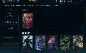 Mestre com 90 Champs e 25 Skins ( 53 PDL )