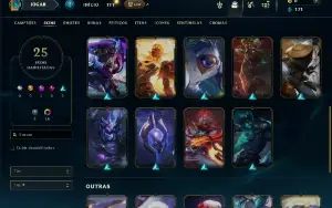 Mestre com 90 Champs e 25 Skins ( 53 PDL )