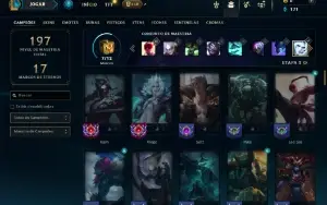 Mestre com 90 Champs e 25 Skins ( 53 PDL )