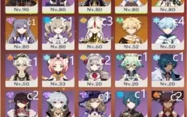 GENSHIN IMPACT AR52--5 PERSONAGNS 5-ESTRELA + TUMULO DO LOBO