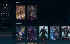 CONTA LOL DIAMANTE 1 300 CHAMPIONS 118 SKINS 20 M7 PAX SIVIR
