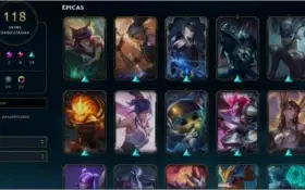 CONTA LOL DIAMANTE 1 300 CHAMPIONS 118 SKINS 20 M7 PAX SIVIR