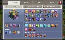 Conta Clash of Cland CV14, nao full, varios enfeites comemor
