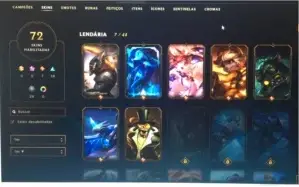 CONTA LOL - GOLD 5  125 Champions 72 Skins