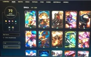 CONTA LOL - GOLD 5  125 Champions 72 Skins