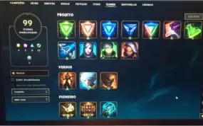 CONTA LOL - GOLD 5  125 Champions 72 Skins
