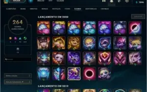 CONTA LEAGUE OF LEGENDS PRATA 1 - 467 SKINS