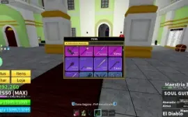 Conta blox fruits com dragon sanguine todas espadas e armas