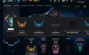 Unranked com TODOS os champs e 386 Skins ( JG / MID / ADC )