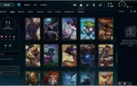 Conta Diamond, Com 102 campeões e 71 skins