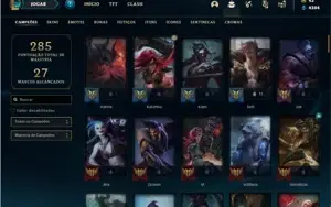Conta ouro 4 com 106 Champs e 57 Skins