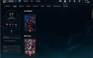 Conta ouro 4 com 106 Champs e 57 Skins
