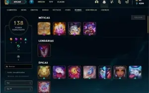 Conta ouro 4 com 106 Champs e 57 Skins