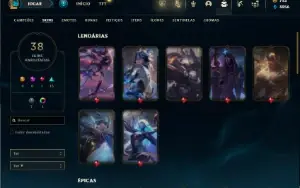 Bronze 4 com 60 Champs e 38 Skins ( Mais de 150 Jogos )