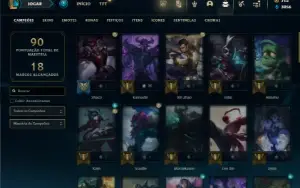 Bronze 4 com 60 Champs e 38 Skins ( Mais de 150 Jogos )