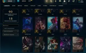 Bronze 4 com 60 Champs e 38 Skins ( Mais de 150 Jogos )