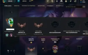 Bronze 4 com 60 Champs e 38 Skins ( Mais de 150 Jogos )