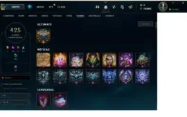 Conta league of legends de 9 anos com 561 skins diamante 3
