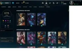 Conta league of legends de 9 anos com 561 skins diamante 3