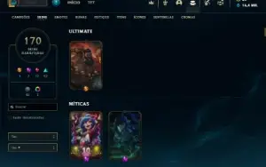 Unranked com TODOS os champs e 170 Skins + Rammus Rei