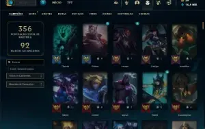Unranked com TODOS os champs e 170 Skins + Rammus Rei