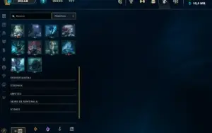 Conta com 4 skin Miticas e bordas de SKIN