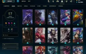 Conta com 4 skin Miticas e bordas de SKIN
