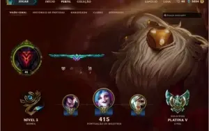 Conta League of Legends, Platina 5, 137 Skins