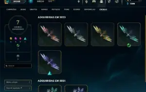 Diamante 4 com 31 Champs e 7 Skins + 2 Fragmentos