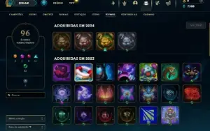 Diamante 4 com 31 Champs e 7 Skins + 2 Fragmentos