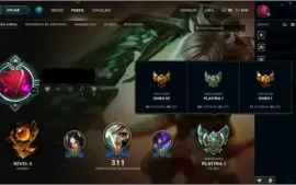 CONTA LEAGUE OF LEGENDS - PLATINA 1