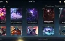 Vendo conta Wild Rift com 52 skins, 78 campeões e 25k de cri