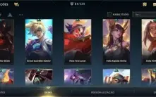 Vendo conta Wild Rift com 52 skins, 78 campeões e 25k de cri