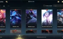 Vendo conta Wild Rift com 52 skins, 78 campeões e 25k de cri