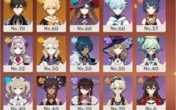 CONTA GENSHIN  ALBDO + DILUC + VENTI + QIQI + ZHONGLI + MONA