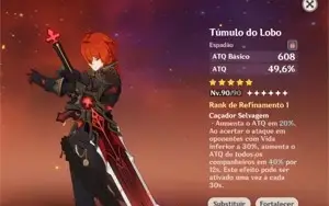 Conta AR55 - Ayato, Ganyu, Venti, Amos, Diluc C1