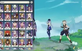 conta de genshin AR 59 varios personagens buildados