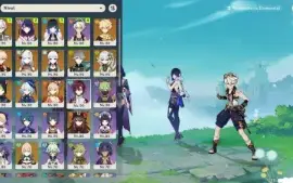 conta de genshin AR 59 varios personagens buildados