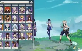 conta de genshin AR 59 varios personagens buildados