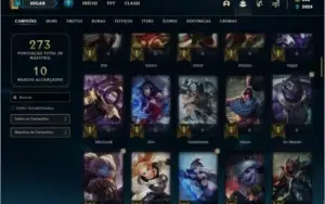 Conta prata 4 com 47 skins e 92 champs ( tem 1250 RPS )