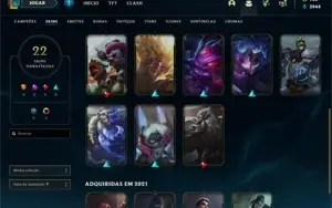 Conta de Lol Com algumas Skins Maneiras no preço!!!!!!!!!!!!