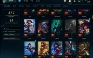 Conta Ouro 4 com quase todos champs