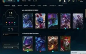 Conta Ouro 4 com quase todos champs