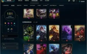 Lvl 184 / All Champ / 181 Skins / 50k Essência / 53 Emotes /