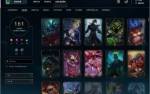Conta LoL Prata II 161 skins 62 pnts de Prestigio
