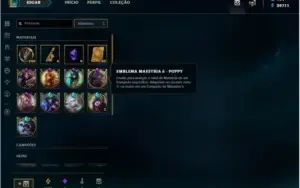 Conta LoL Prata II 161 skins 62 pnts de Prestigio